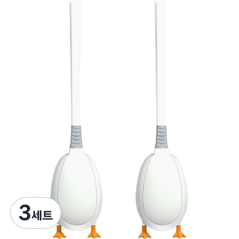 블럭마트 청소용품 오리 브러쉬 2p + 케이스 2p 세트, 화이트, 3세트