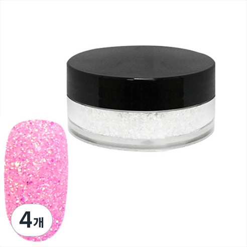 네일스케치 보석글리터 15g, 네온핑크, 4개