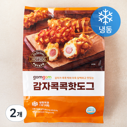 곰곰 감자콕콕 핫도그 (냉동), 100g, 4개입, 2개