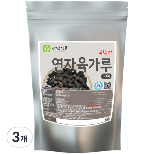 장명식품 연자육가루 국내산, 3개, 300g