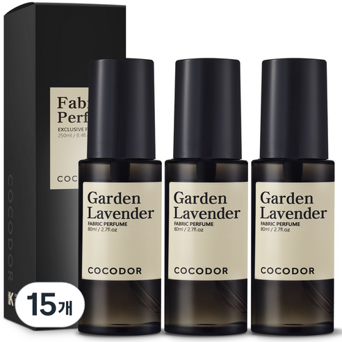 코코도르 룸 앤 패브릭 퍼퓸 섬유탈취제 가든라벤더, 80ml, 15개