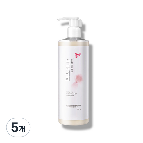 울샴푸 속옷전용 액상세제 본품, 390ml, 5개