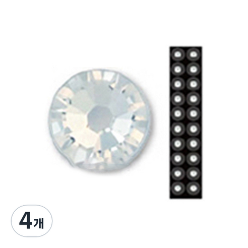 와사비네코 미미츠보 쥬얼리 귀지압패치 M 3.0mm 20p, 크리스탈, 4개