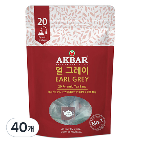 아크바 얼그레이 피라미드 티백, 2g, 20개입, 2개