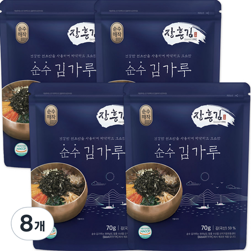 순수해작 순수 김가루, 70g, 8개