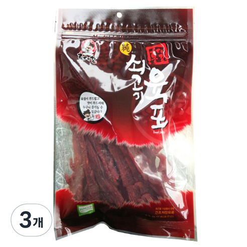 홍대감 순쇠고기 육포, 200g, 3개
