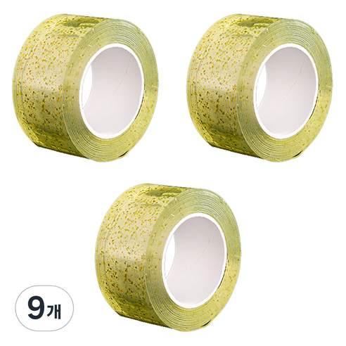 알로데 스팽글 버블 양면테이프 2cm x 5m, TYPE01 옐로우, 9개