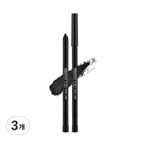 메리쏘드 릴타투 펜슬라이너 0.4g, 블랙, 3개
