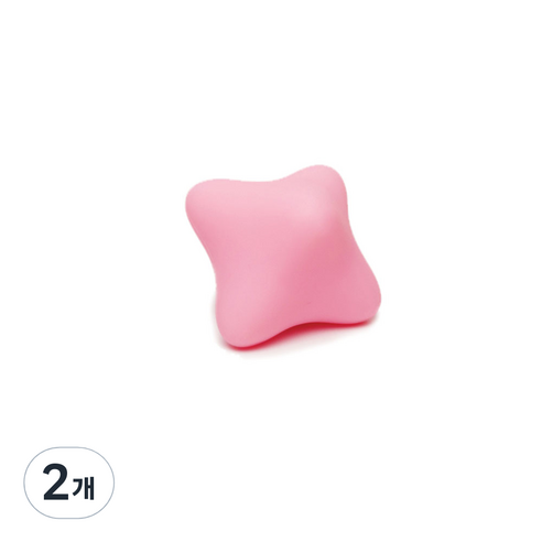 헤이피 근막이완 육각 마사지볼, 2개, 핑크