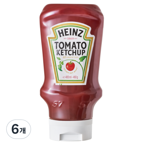 하인즈 토마토 케찹, 460g, 6개