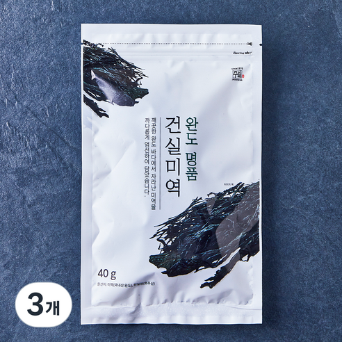 주일 완도 명품 건실미역, 40g, 3개