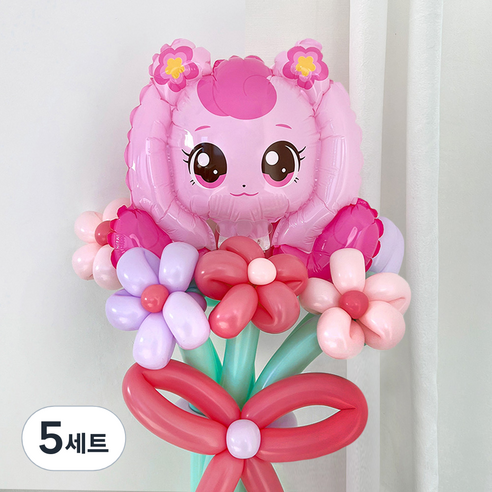 파티아일랜드 캐치티니핑 하츄핑 꽃다발 DIY 세트, 혼합색상, 5세트