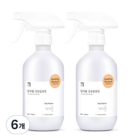살림백서 딥퍼퓸 섬유탈취제, 500ml, 6개, 스파클링만다린