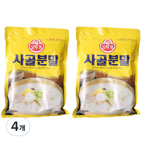 오뚜기 사골분말, 4개, 500g