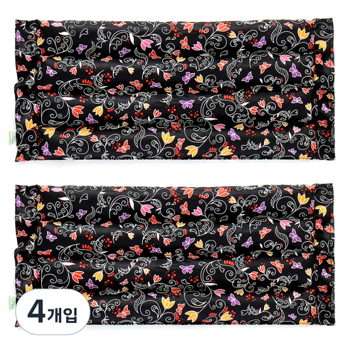 아이러브허브 허브 다용도 찜질팩 중 블랙, 2세트