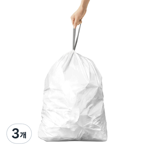 [국내생산] 끈이 있어 편리한 분리수거 비닐봉투, 50L, 3개