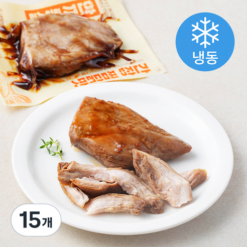 한끼통살 통살 소스 닭가슴살 간장찜닭맛 (냉동), 100g, 15개