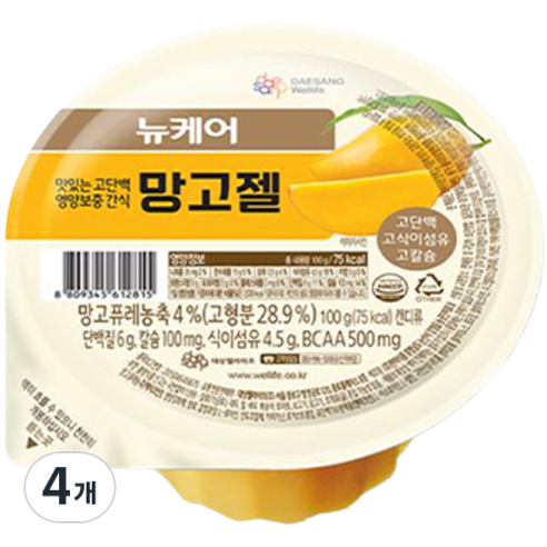 뉴케어 영양간식 망고젤 100g, 20개