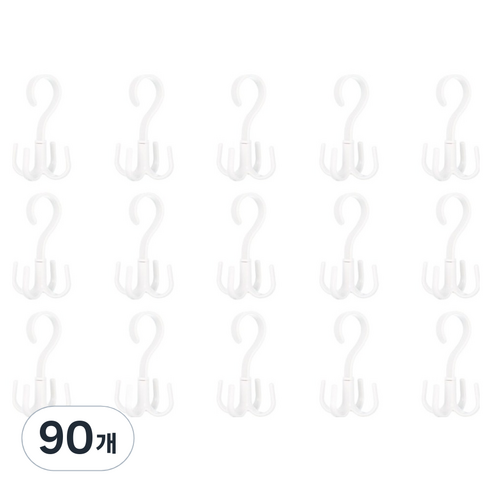 오마땅 네발후크 다용도 회전걸이, 화이트, 90개