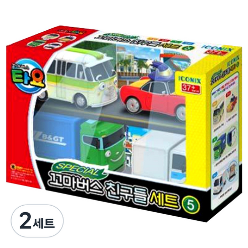 타요 스페셜 꼬마버스 친구들 5 작동완구 세트, 혼합색상, 2세트