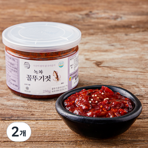 자연다감 녹차 꼴뚜기젓, 250g, 2개