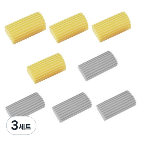 소르트잇 다용도 물기 먼지 제거 스펀지 그레이4P + 옐로우4P, 3세트