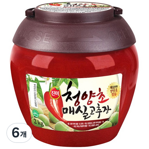 진미 청양초 매실 고추장, 2kg, 6개
