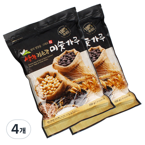 송림식품 쌀눈 검은콩 미숫가루, 700g, 4개