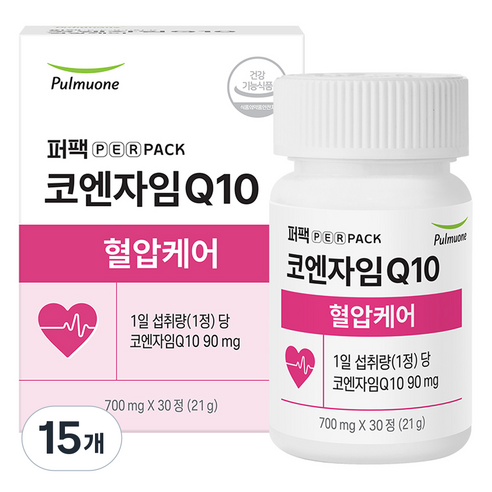 퍼팩 풀무원 퍼펙 코엔자임Q10 혈압케어 코큐텐 21g, 15개, 30정