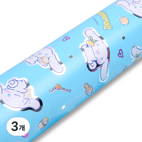 좋은기븐 산리오 메탈포장지 53cm X 12m, 시나모롤 하늘, 3개