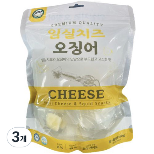 임실치즈 오징어, 210g, 3개