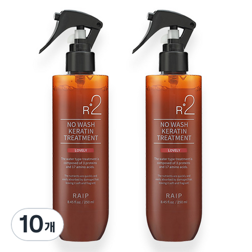 라입 R2 노워시 케라틴 헤어 트리트먼트 러블리, 250ml, 10개