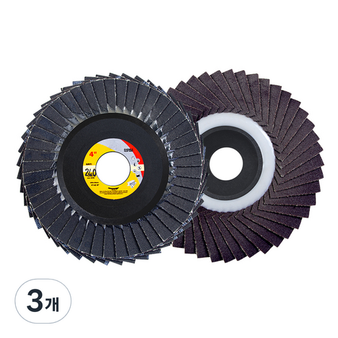 바벨롭 그라인더 사포날 해바라기 휠 페이퍼 100mm 240방, 3개