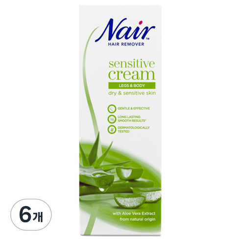 네어 민감성 제모크림 바디용, 200ml, 6개