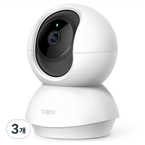 타포 360도 회전형 2K 고화질 스마트 WiFi 홈 카메라 실내용, Tapo C210, 3개