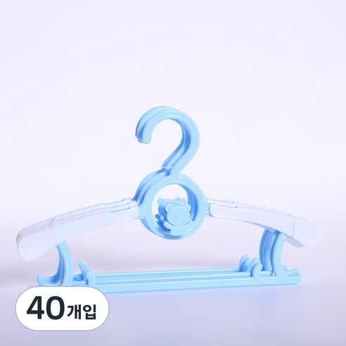 조절가능 어린이 옷걸이, 01 블루, 40개입