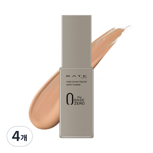 케이트 리얼 커버 세미 매트 리퀴드 파운데이션 30ml, 01 아이보리, 4개