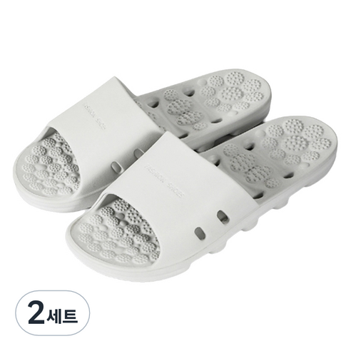 언헤브 패션 지압 슬리퍼 250, 03 그레이, 2세트