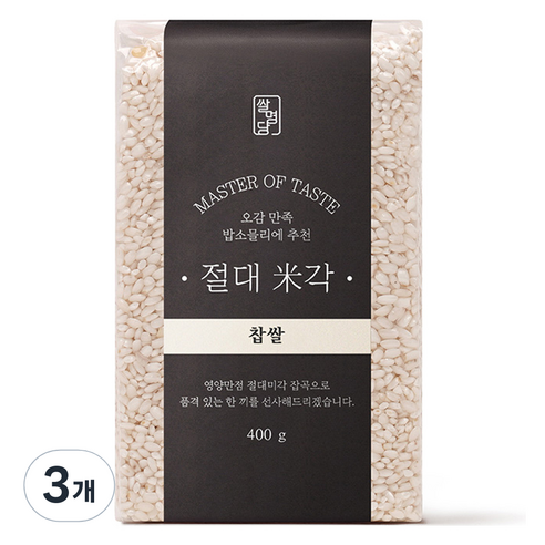 절대미각 찹쌀, 400g, 3개