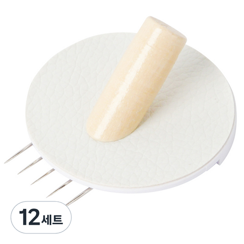 모노플랫 원목 똑또기핀 원형 1구 벽지핀 2p, 혼합색상, 12세트