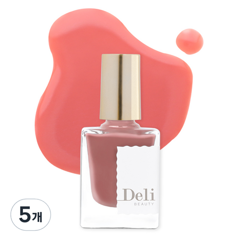 델리뷰티 딥시럽 루어인무드 네일컬러 10ml, MSY05 코랄 레이디, 5개