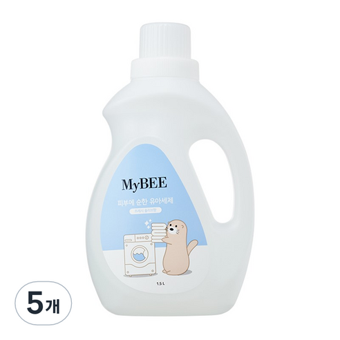 마이비 순한 유아세제 용기형, 1.5L, 5개