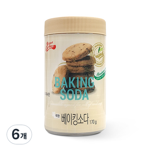 브레드가든 베이킹소다, 170g, 6개