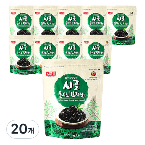 시골 올리브 김자반, 20개, 40g
