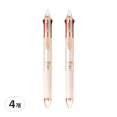파이롯트 프릭션 슬림 3색볼펜 0.38mm, 4개, 펄오렌지