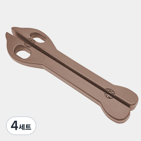 리버폭스 차량용 폴리우레탄 카시트 사이드 틈새 쿠션 세트, 브라운, 4세트