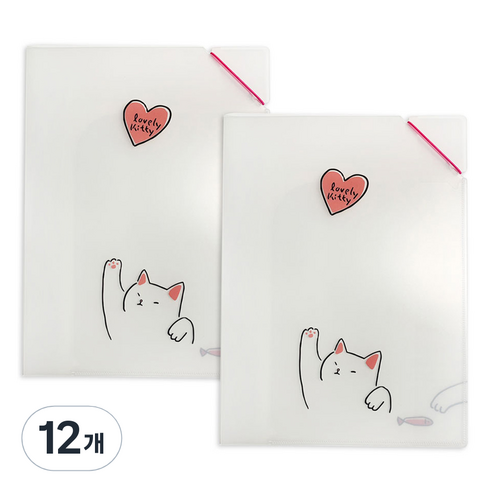 랑캣몰 부리 투포켓 파일, 러블리 키티, 12개