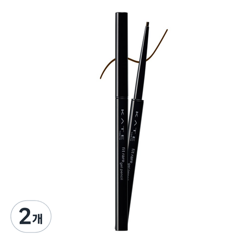케이트 핏 레어 젤 펜슬 0.08g, BR-2 젤딥브라운, 2개