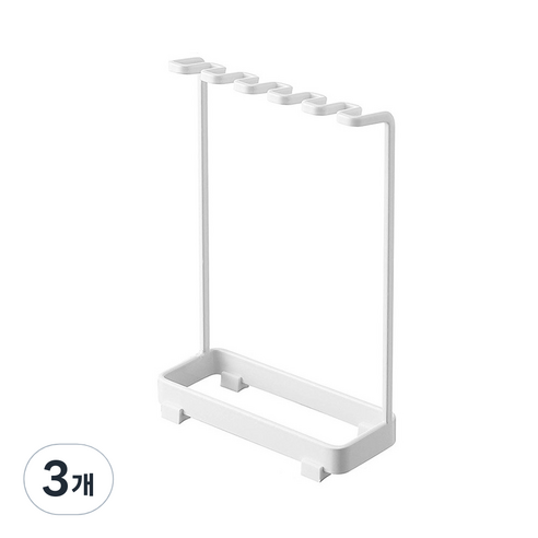 모나코올리브 철제 뉴얼 스텐딩 칫솔거치대, 화이트, 3개