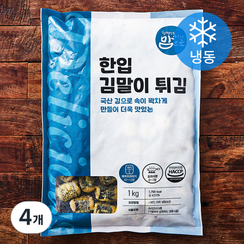 맘으로 한입 김말이 튀김 (냉동), 1kg, 4개
